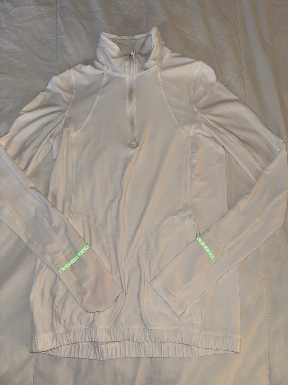 Lululemon Off-White Women's Quarter-Zip Lightweight Top
